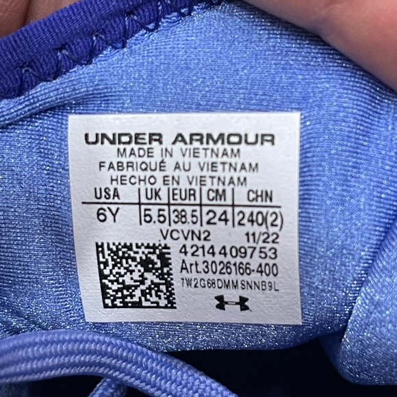 Under Armour girls infinity 2.0 print sneakers size 6Y - Picture 5 of 6